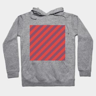 Diagonal Red and Violet Stripes Hoodie